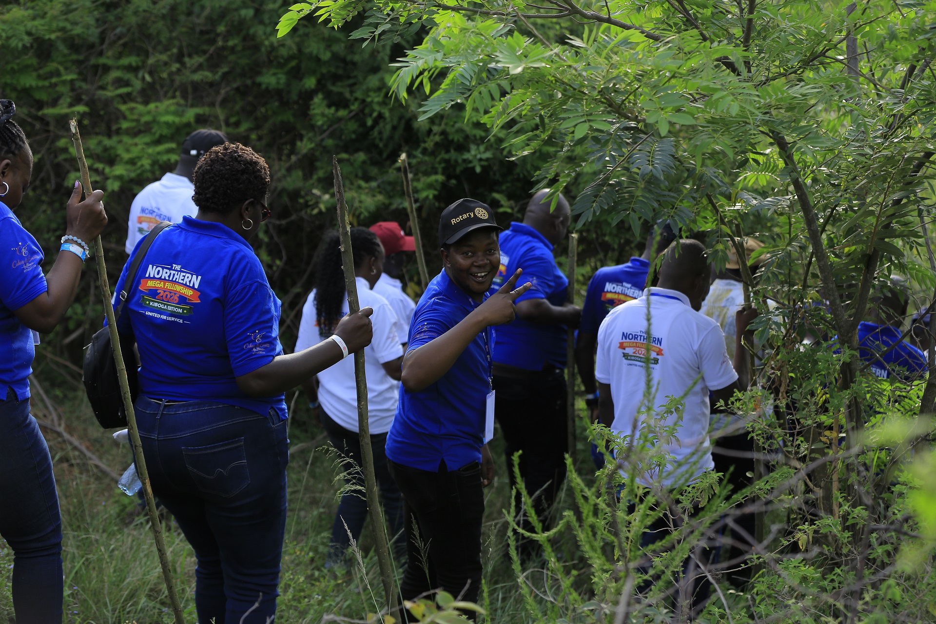Rotarians during a nature walk at the AIBIS Ecopark recently
